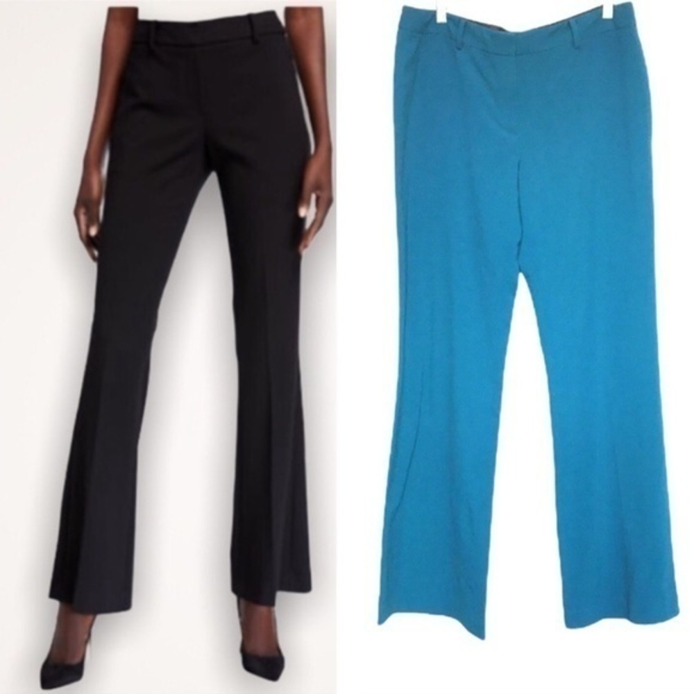 Tahari dark teal Alice dress pants it cut wide leg 12